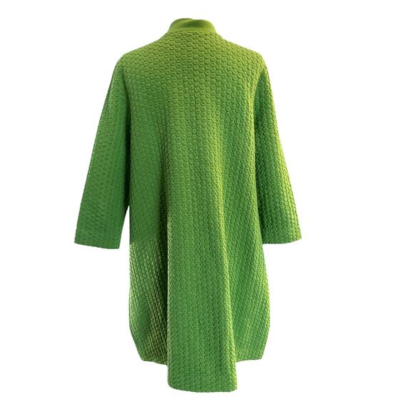 EUC! COS Kelly Green Coat Jacket Cotton Blend A-Line Metal Zipper 2 Pockets S - Picture 4 of 11